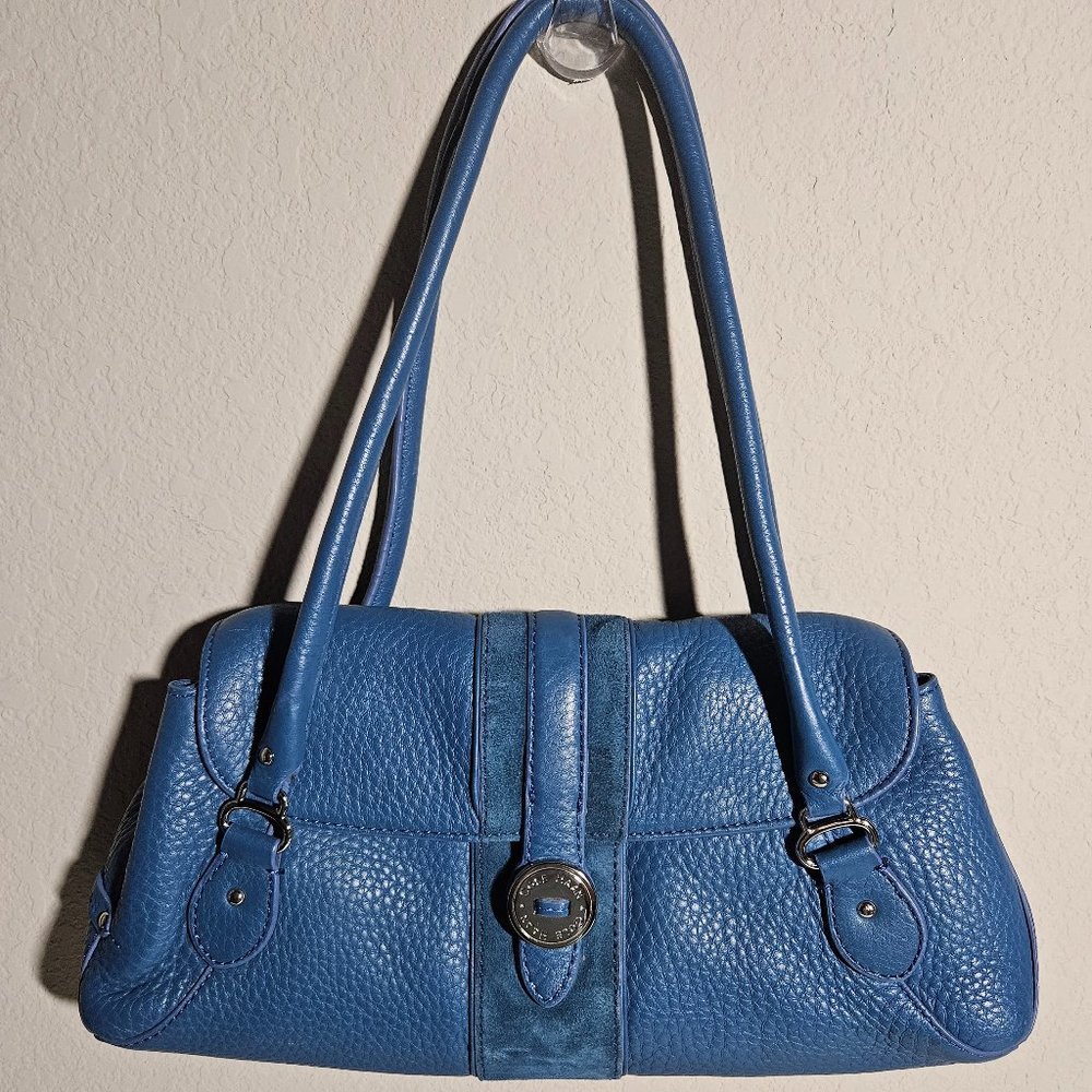 Cool Haan - pebbled leather shoulder bag turquoise/blue